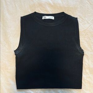 Zara Black Fitted Muscle Tee
